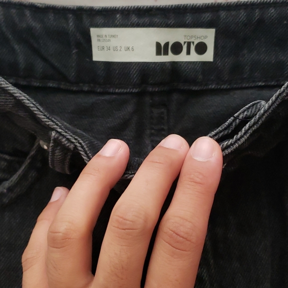 Topshop Moto Denim Mini Skirt - Picture 2 of 5